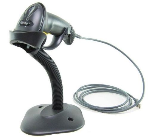 Сканер Zebra LS2208, 1D, черный, USB KIT: кабель, подставка, LS2208-SR20007R-UR